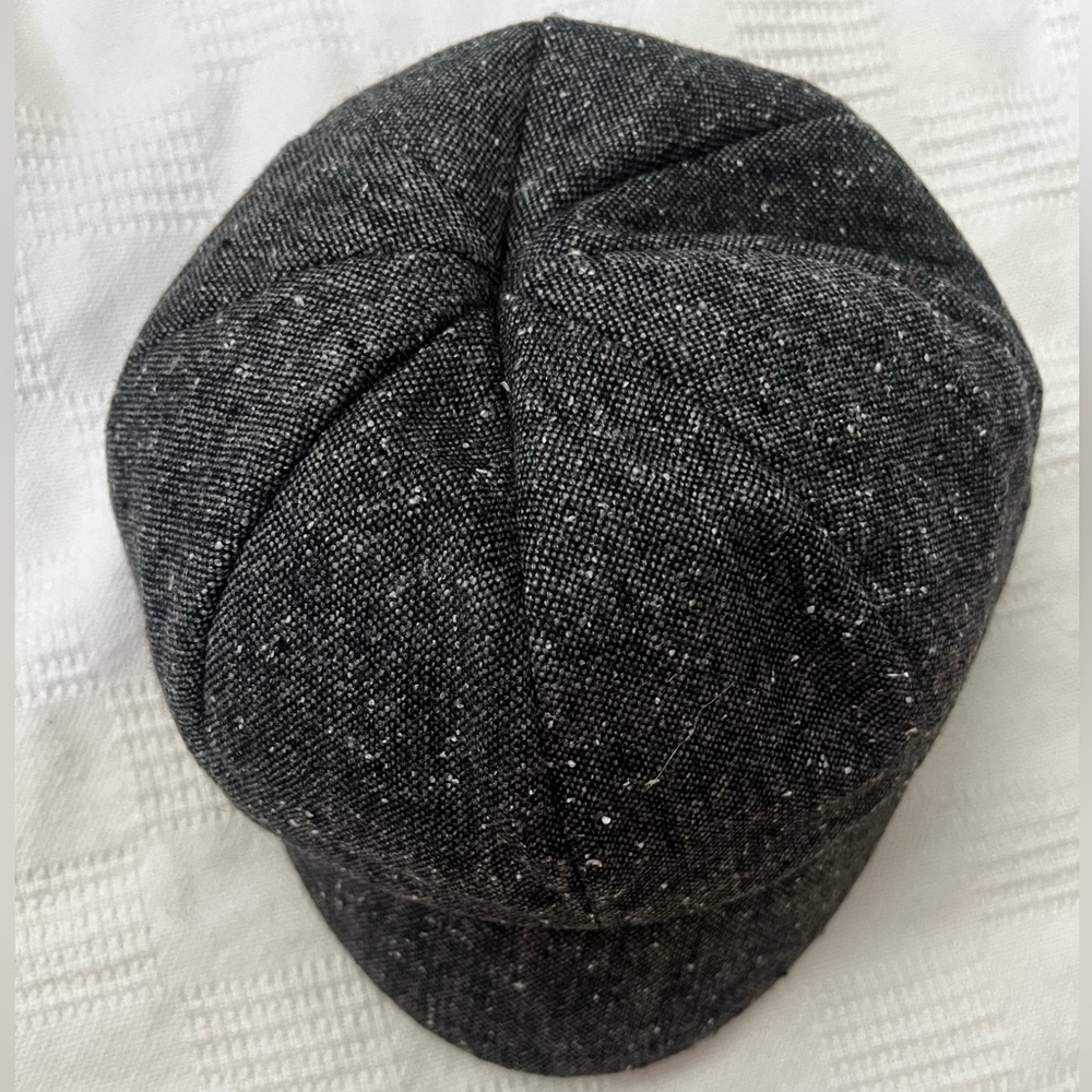 Tweed‎ Gray Newsboy Cap Hat 22 inches Classic Ivy Wool Blend Academia Grandpa